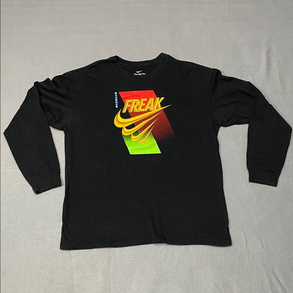 Nike Giannis "Freak" Logo Men's Max 90 Long Sleeve Size Large Basketball Casual
